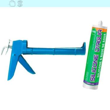 Imagem de Selante Acrílico Cinza Preenche Fissura Trinca E Aplicador - Sbrix