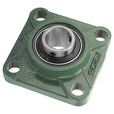 Imagem de Rolamento do Bloco de Descanso, Rolamento de Flange de Montagem UCF205 / 205-16 30mm / 25,4mm Rolamento Quadrado do Bloco de Descanso Com Base Sólida 4 Furos Montados (UCF205-16)