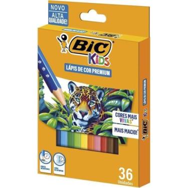 Imagem de Lápis De Cor Bic 36 Cores Bic Kids Premium, Mais Macio