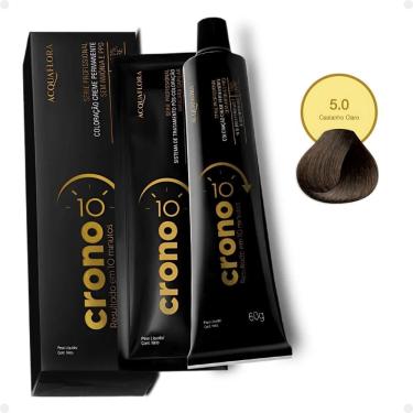 Imagem de Coloração Creme Permanente Acquaflora Crono 10 minutos 5.0 Castanho Claro 60g