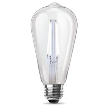 Imagem de Feit Electric ST19 E26 (Médio) Lâmpada de LED de filamento branco suave equivalente a 100 watts, pacote com 2 - Caixa de: 1;