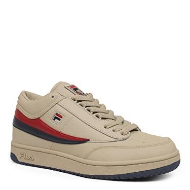 Imagem de Fila Tênis masculino T1 Mid Fashion, Creme/Pavão/Vermelho, 43, Creme/Pavão/Vermelho chinês, 8.5
