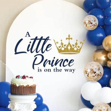 Imagem de Decorações de A Little Prince is on The Way - Decalque A Little Prince para fundo de arco de balões, decoração de chá de bebê de primeiro aniversário, decoração de chá de bebê A Little Prince is on