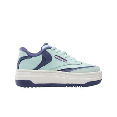 Imagem de Reebok Tênis feminino infantil Nano Play sem cadarço, Brilho digital/Glitch Aqua/Roxo solar, 15