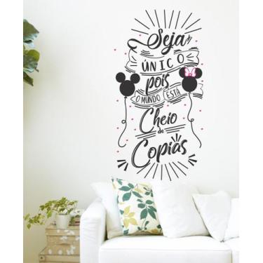 Imagem de Adesivo Decorativo De Parede Frase Seja Único Sala Cozinha - Gaudesivo