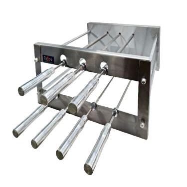 Imagem de Churrasqueira Rotativa Cerpo 07 Espetos Dupla Inox Premium