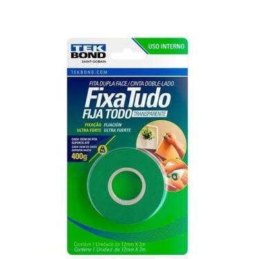 Imagem de Fita Dupla Face Interna 12 Mm X 2M Fixa Tudo - Tekbond
