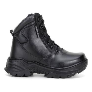 Imagem de Bota Tática Cano Médio Spectrun Bristol Preta Couro Policia, Preto, 42