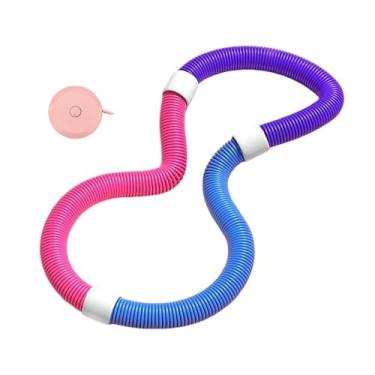 Imagem de YIJU Arco de fitness dobrável com peso na cintura e abdômen, acessório portátil, círculo macio de mola para ioga, academia em casa, pilates, mulheres e, Rosa com 1.2kg