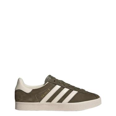 Imagem de adidas Tênis unissex Gazelle 85 - Estilo de vida, atlético e tênis, Olive Strata / Branco Giz / Branco Maravilha, 13