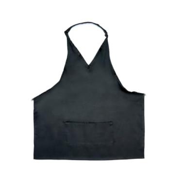Imagem de Avental de smoking de 73,7 cm aprovado pelo chef | Blusa profissional de mistura de poliéster e algodão com (2) bolsos frontais para padaria de cozinha de restaurante | Laços traseiros ajustáveis,