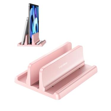 Imagem de Vaydeer Suporte vertical para laptop de plástico ajustável, base 3 em 1 para todos os MacBook Pro Air, Mac, HP, Dell, Microsoft Surface, Lenovo, até 17,3 polegadas (rosa)