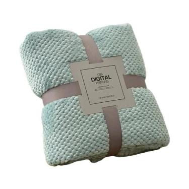 Imagem de Cobertor De Microfibra Coral Felpudo Tamanho King, Grosso, Xadrez Sóli