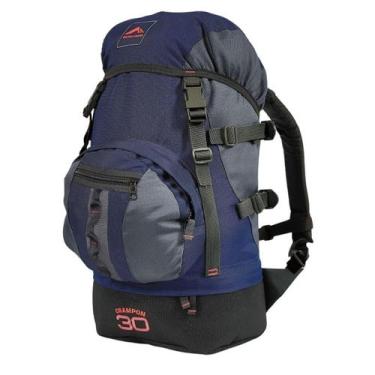 Imagem de 0030 - Mochila Crampon 30 - Marinho Com Cinza - Trilhas & Rumos