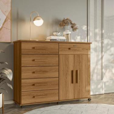 Imagem de Comoda multiuso Belgica freijo - CASA H