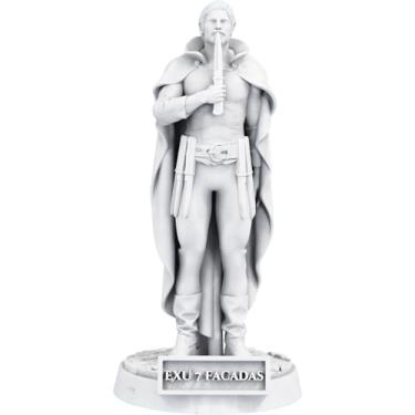 Imagem de Estátua Exu 7 Facadas Umbanda Candomblé (Cor Mármore)