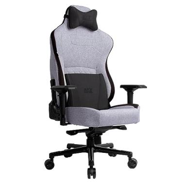 Imagem de Cadeira Gamer DT3 Royce, ergonomica e confortável em Tecido DT3 Techsoft™, espuma injetada, estrutura reforçada em aço tubular, braços 4D+, suporta até 180kg e altura máx. de 2,10m(Ashen)
