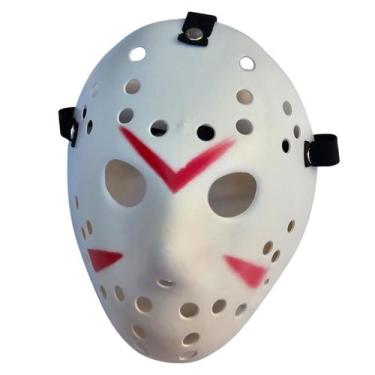 Imagem de Máscara Jason branca Terror Sexta Feira Halloween - sm decora