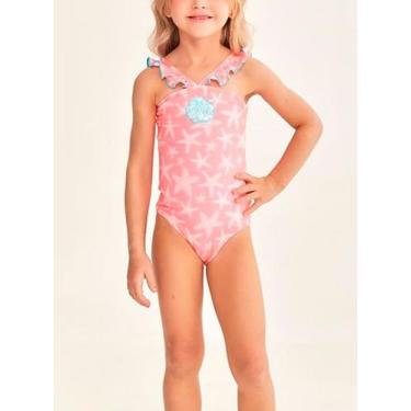 Imagem de Maiô Regata Pingo de Alegria 11259P Infantil Babado Infantil Poliéster