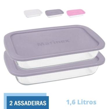 Imagem de Assadeira Retangular Vidro C Tampa 1,6L Marinex Nadir - 2 Un - NADIR F