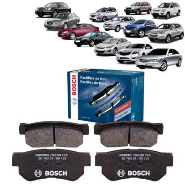 Imagem de Pastilha Freio Traseira Bosch Sonata Tucson Azera Elantra Carens