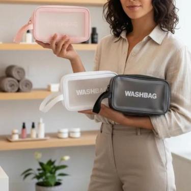 Imagem de Necessaire Com Alça Para Viagem Maquiagem Bolsinha bolsa Organizadora 