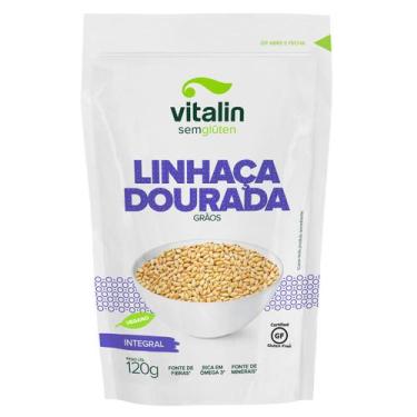 Imagem de Linhaça Dourada em Grãos Integral 120g - Vitalin