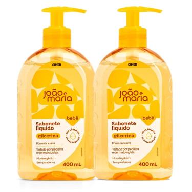 Imagem de Kit 2 Sabonete Líquido Bebê João e Maria Glicerina 400ml