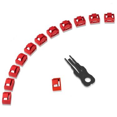 Imagem de NataLink 12 peças de bloqueio de porta RJ45 com 1 chave, bloqueador de porta/poeira RJ45, tampa de proteção contra poeira RJ45, plugues de porta fêmea, dispositivos compatíveis com porta RJ45