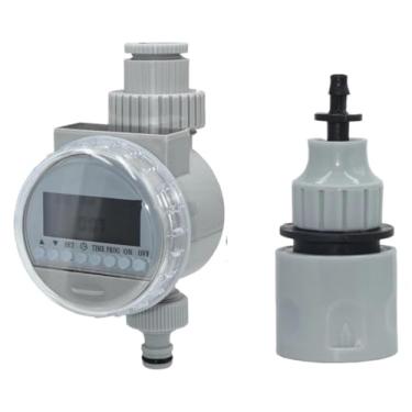 Imagem de BYYINGSUS Garden Solar Battery Powered Temporizador de irrigação por gotejamento Irrigação por gotejamento Sistema de controle eletrônico A-utomatic (temporizador LCD solar-a)