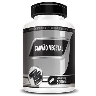 Imagem de Carvão Vegetal 500Mg - 100% Puro - 60 Cápsulas - RN