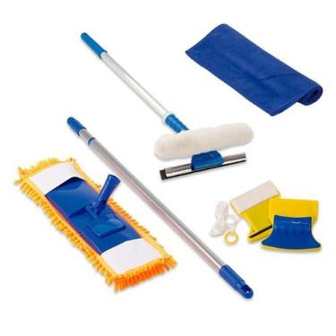 Imagem de Mop Vassoura Tira Pó, Limpador Magnético, Rodo Limpa Vidros, Toalha Mi