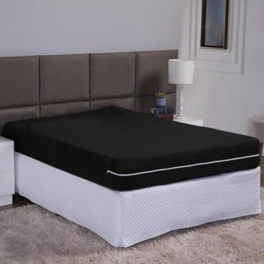 Imagem de Capa De Colchão King 40Cm Zíper Protetor Malha Lisa 1 Peça - Ametista 