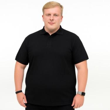 Imagem de Camisa Gola Polo Plus Size Piquet Masculina Camiseta 50% Algodão 50% P