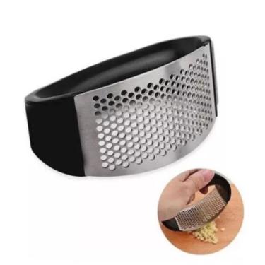 Imagem de Amassador Triturador De Alho Inox Manual Pratico Top Chefe - TopChefe,