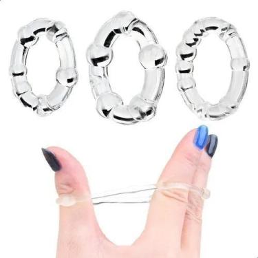 Imagem de Anel Peniano Kit 3 Peças em Borracha - Tamanhos P, M, G - Lovetoy