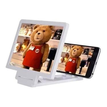 Imagem de Lente De Aumento Tela 3D Suporte Ampliadora Zoom Celular F1