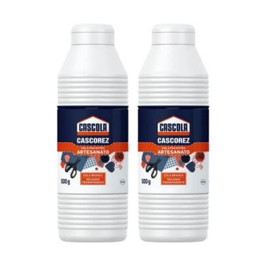 Imagem de Kit 2 Cola para artesanato multiuso Cascorez 500g branca