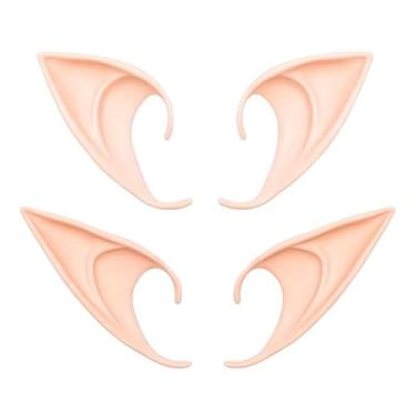 Imagem de 2 Pairs Fairy Pixie Elf Ears - Cosplay Soft Pointed Ears Elven Masquerade Vampire Fairy Ears Makeup Costume Accessories