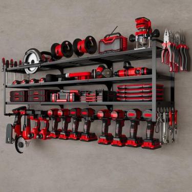 Imagem de Rack de armazenamento NattyDot 48" Large Wall Mount 12 Drill Holder