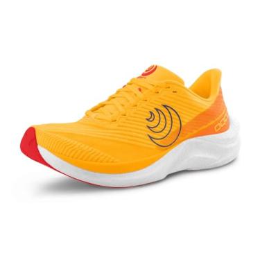Imagem de Topo Athletic Tênis de corrida masculino Cyclone 3, leve, confortável, 5 mm, Drop Road, tênis esportivo para corrida na estrada, Laranja/azul marinho, 43