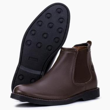 Imagem de Bota Coturno Masculino Botina Cano Médio Couro Confortável-Masculino