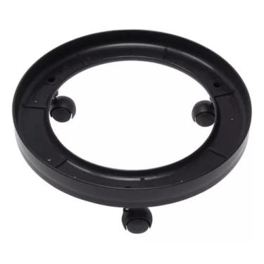 Imagem de Suporte Para Botijão De Gás Reforçado Com Rodinhas Resistente Preto - 