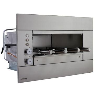 Imagem de Churrasqueira A Gás De Embutir Titan Prime Suprema 4 Espetos Rotativos 220v