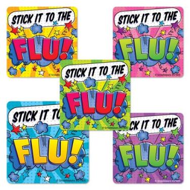 Imagem de Adesivos SmileMakers Stick it to the Flu - 100 por pacote