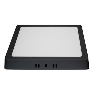 Imagem de Painel Led Quadrado Sobrepor Preto 18W 6500K Blumenau