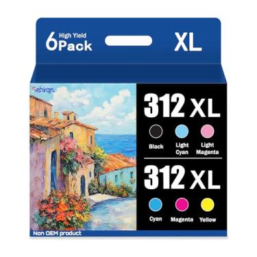 Imagem de Cartucho de tinta de alto rendimento 312XL para cartucho de tinta 312XL com impressora Expression Photo XP-8500 XP-8600 XP-8700 (pacote com 6, 1 preto, 1 ciano, 1 magenta, 1 amarelo, 1 ciano claro, 1