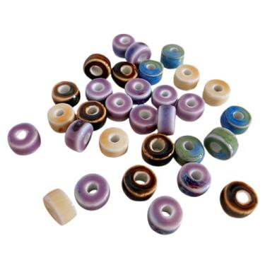 Imagem de MaryLavender Miçangas de porcelana de cerâmica espaçador de porcelana kit de miçangas para artesanato de joias faça você mesmo, artesanato faça você mesmo, 30 peças