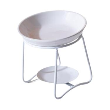 Imagem de XLWLLNJ Queimador de óleo de cerâmica, aquecedor de óleo, suporte decorativo para vela tealight, queimador de cera perfumada estilo europeu, estrutura de, Branco
