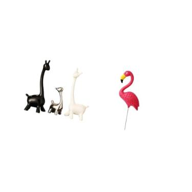 Imagem de Fenteer Estátua de Cerâmica de Girafa, Peça Central Moderna para Mesa, Escritório, Estante, Decoração de Quarto, Estatueta de Pássaro, Ornamento de Quintal, E